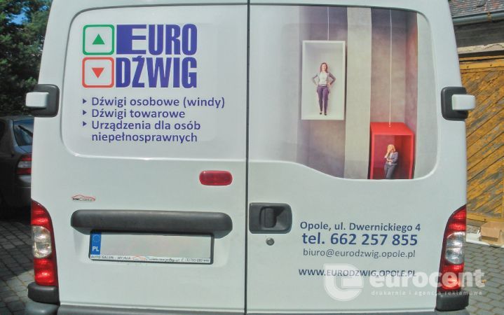 Oklejanie drzwi auta firmową reklamą - Eurocent Opole