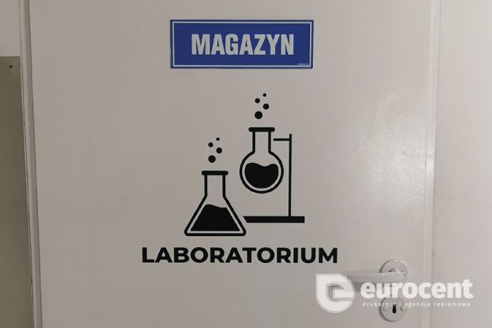 Oznaczenie drzwi laboratorium 