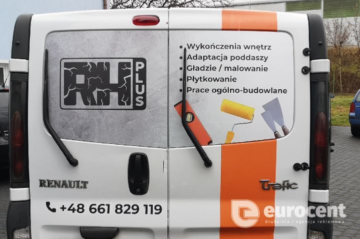Samochód dostawczy oklejanie reklamowe Eurocent Opole