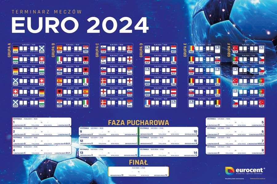 Kalendarz Euro 2024 z logo 