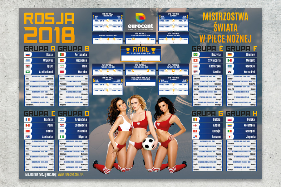 Kalendarz Mistrzostw Świata Rosja 2018 grupy + faza pucharowa