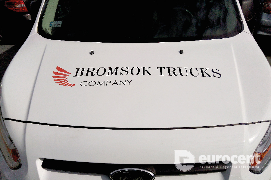 Bromsok Truck oklejony folią na masce przez Eurocent
