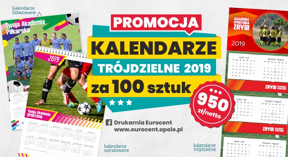 Akademia piłkarska z własnym kalendarzem na 2019 rok!