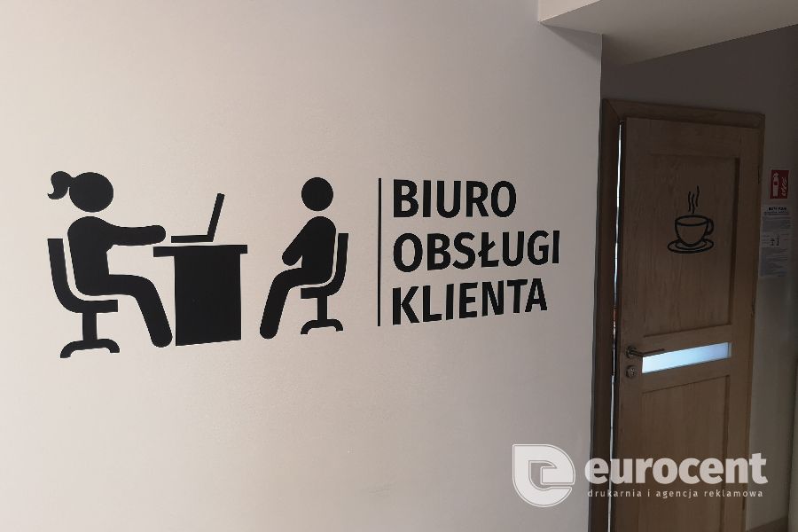 Oznakowanie pomieszczeń biurowych przez Eurocent Opole